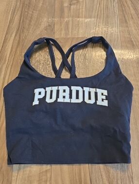 Purdue Navy Blue Strappy Crop Tank